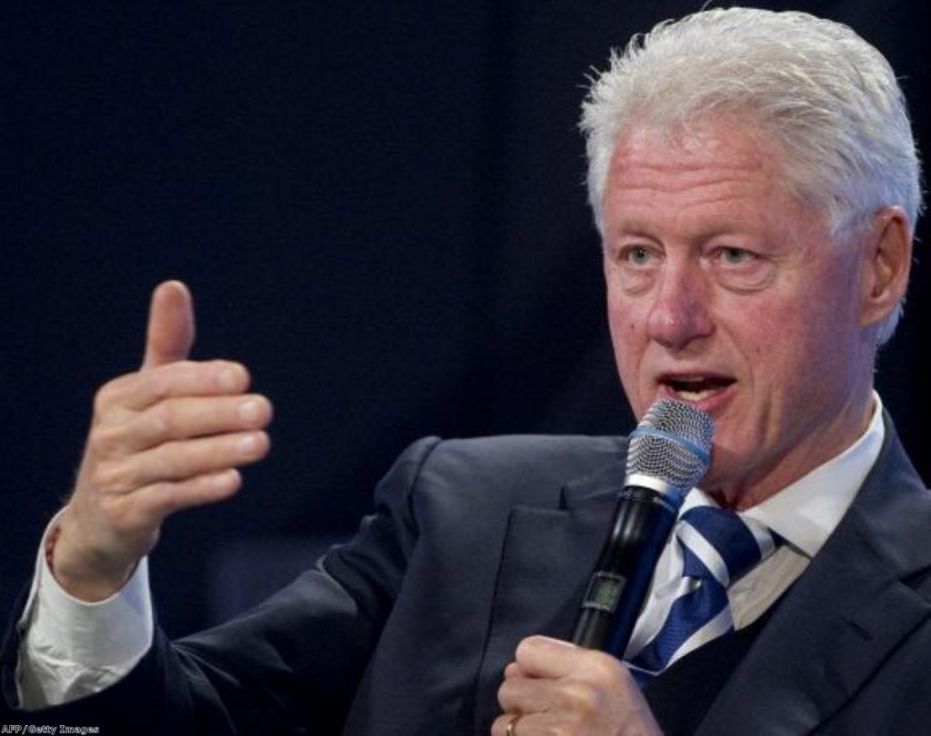 Bill Clinton has spoken out against UK's austerity drive.