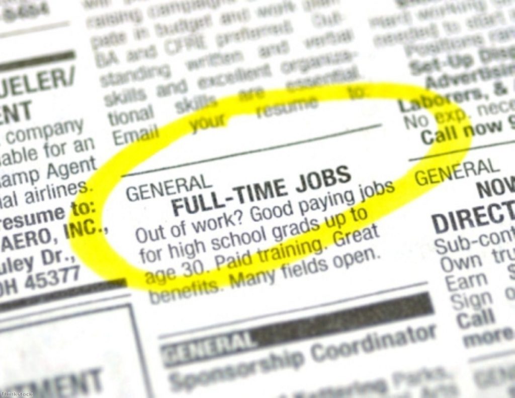 A fall in the number of full-time jobs might reflect slowed increase in unemployment rate