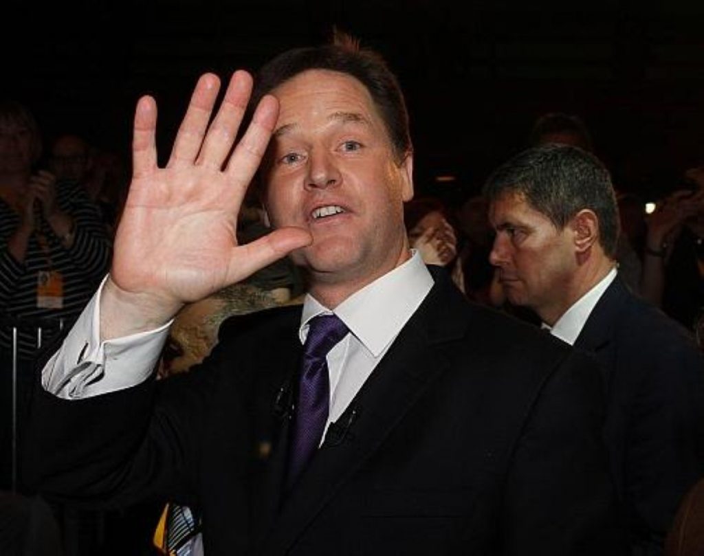 Goodbye: New poll suggests Clegg could be out of a job 