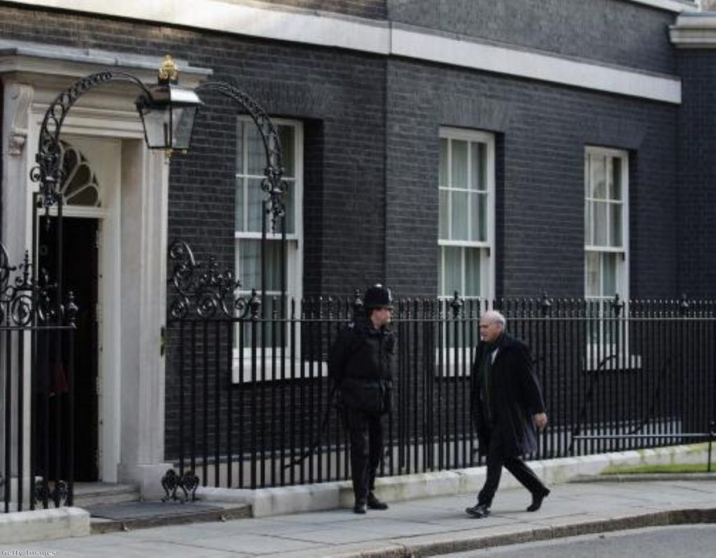 Business secretary Vince Cable in Downing Street