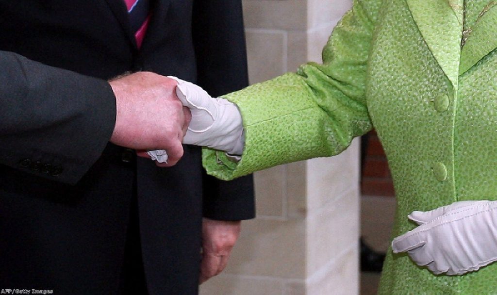 Martin McGuinness shakes the Queen's hand