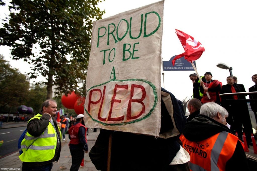 Trade unionists on a London march earlier this year.