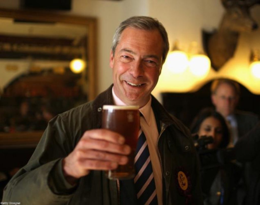 Nigel Farage on the campaign trail in South Shields