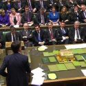 Not a woman in sight: The government front bench sits across from Ed Miliband with an all male team