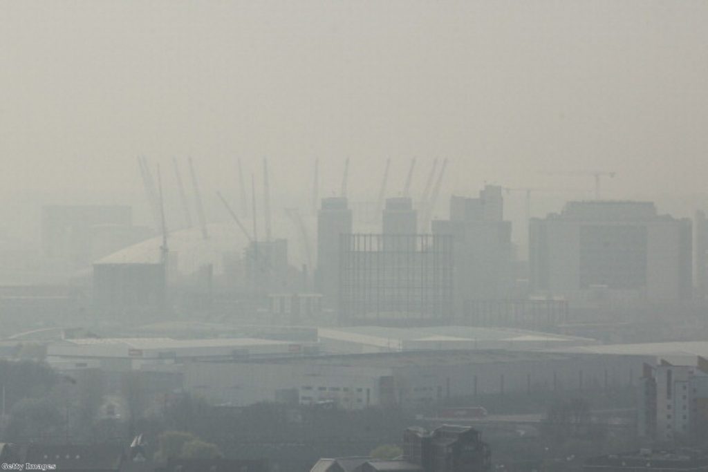 London smog: Air quality in London is 