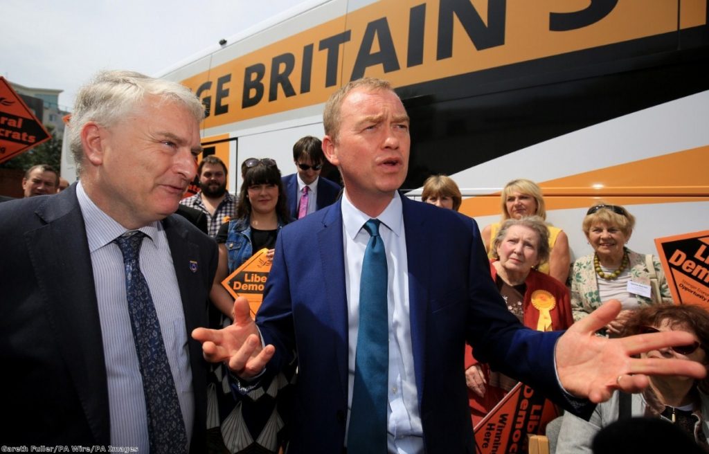 Tim Farron has committed to a soft Brexit deal, a referendum on a final deal, and tax-funded public spending