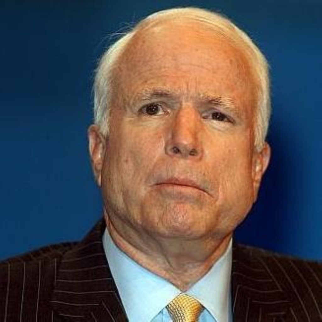 John McCain will meet Gordon Brown and David Cameron