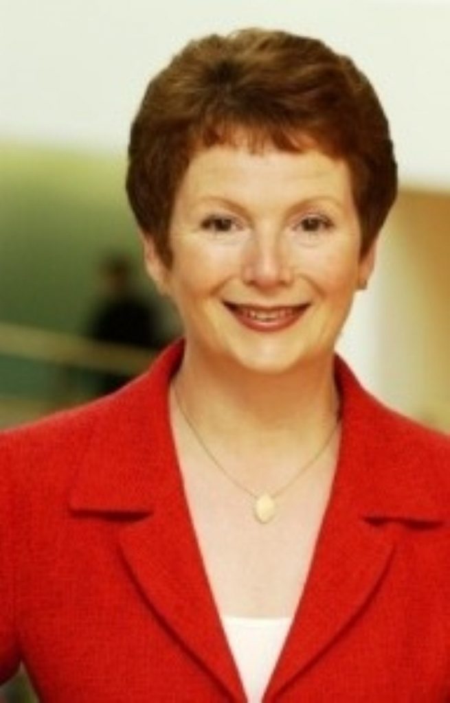 Labour chairwoman Hazel Blears protests against NHS closures