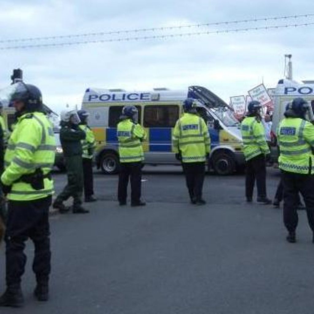 Policing of the demo has come in for considerable criticism