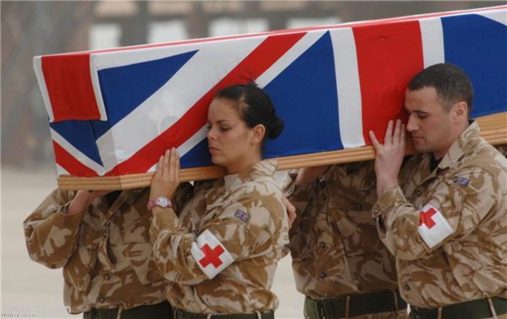 A repatriation ceremony. Families of fallen service personnel are among those affected by the coronial system