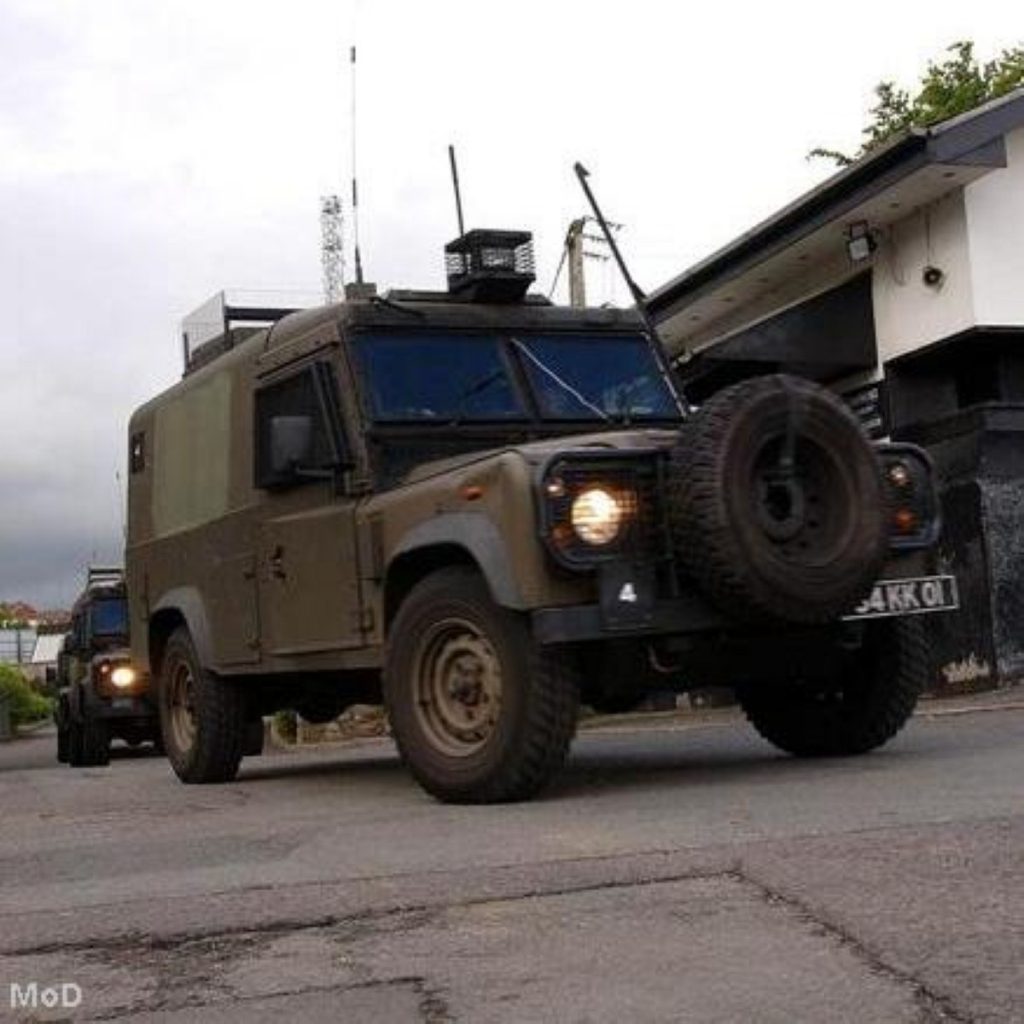 Two UK soldiers killed and four wounded after suspected dissident republican attack upon army base in County Antrim