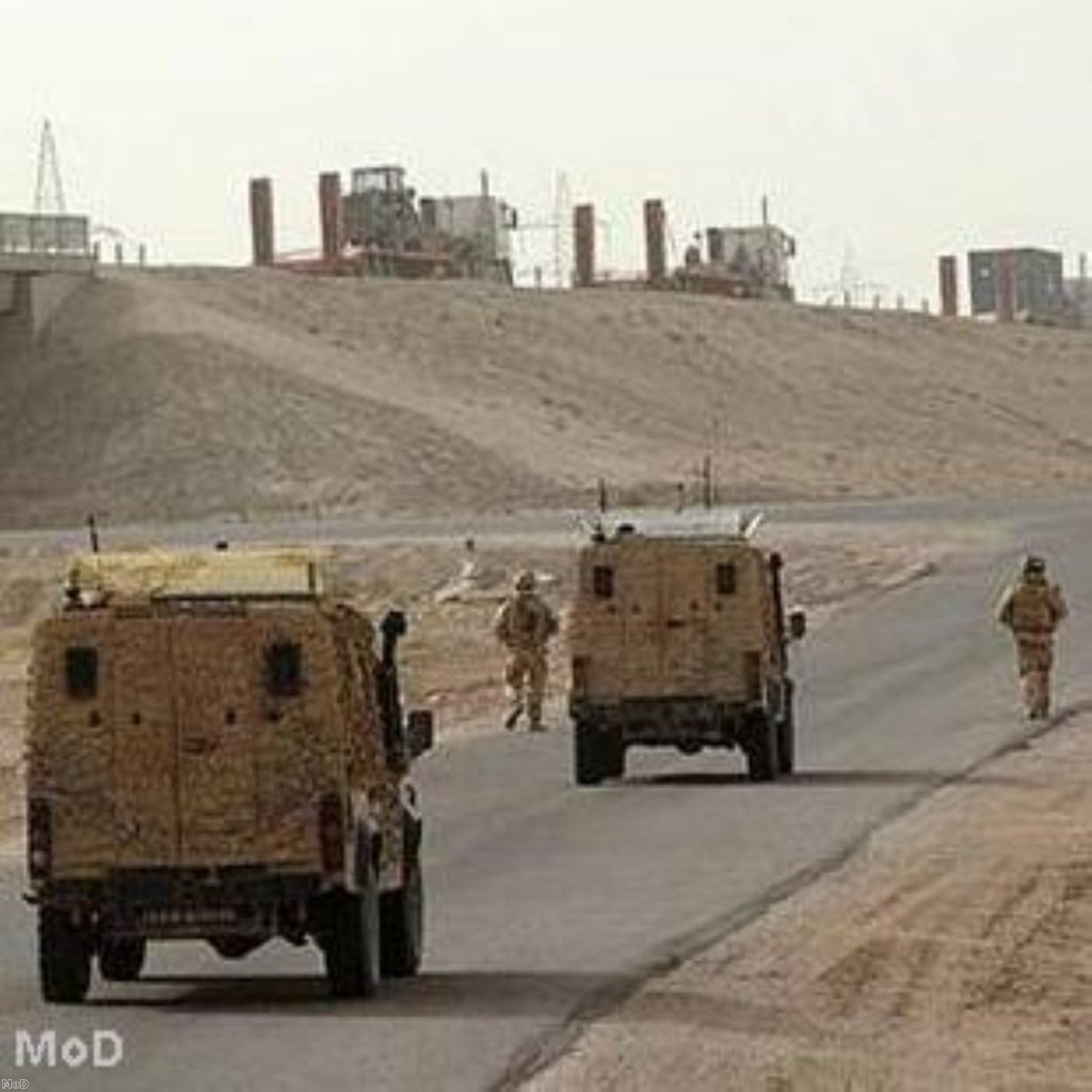 British troops withdrawing from Basra