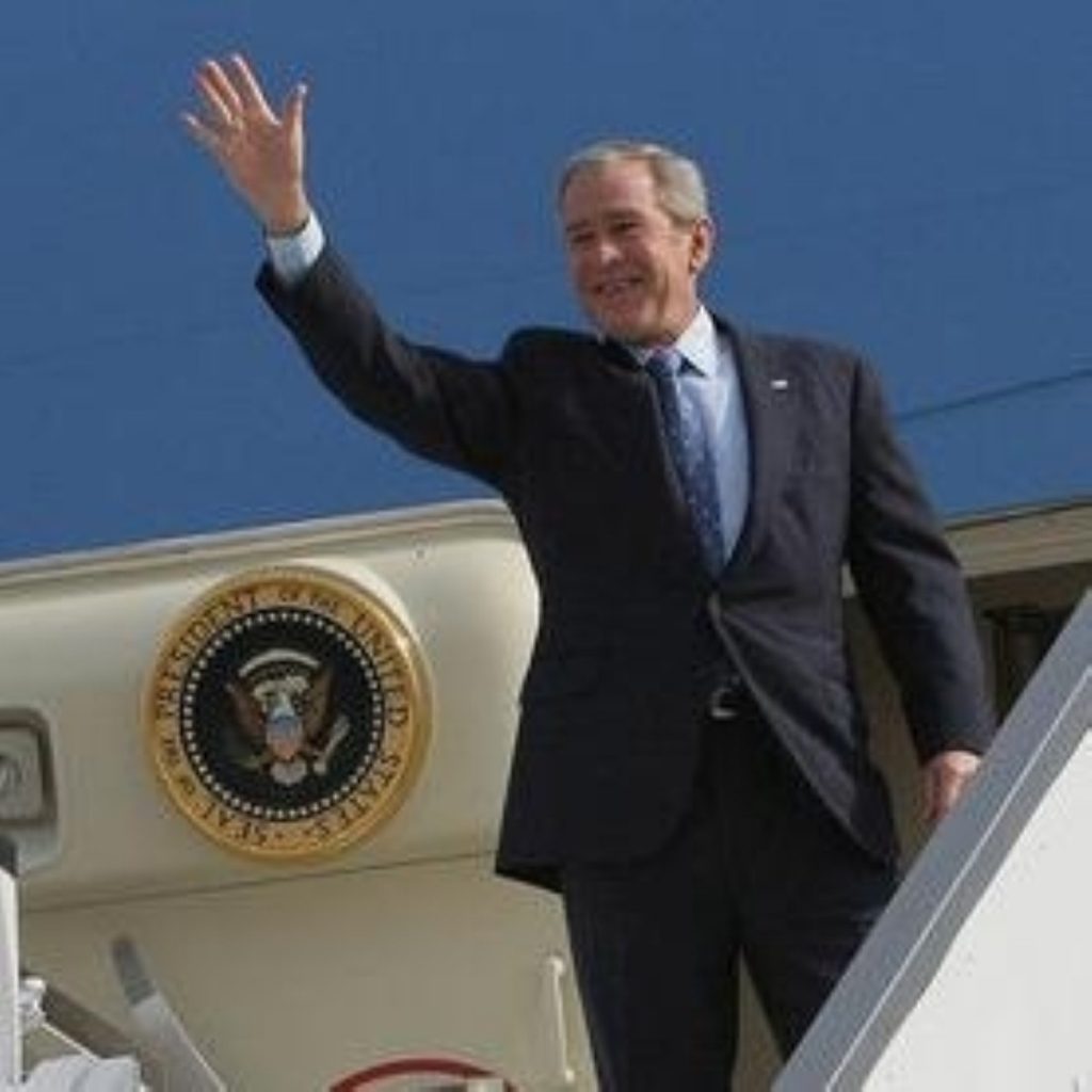 Bush is on a one week visit to Europe