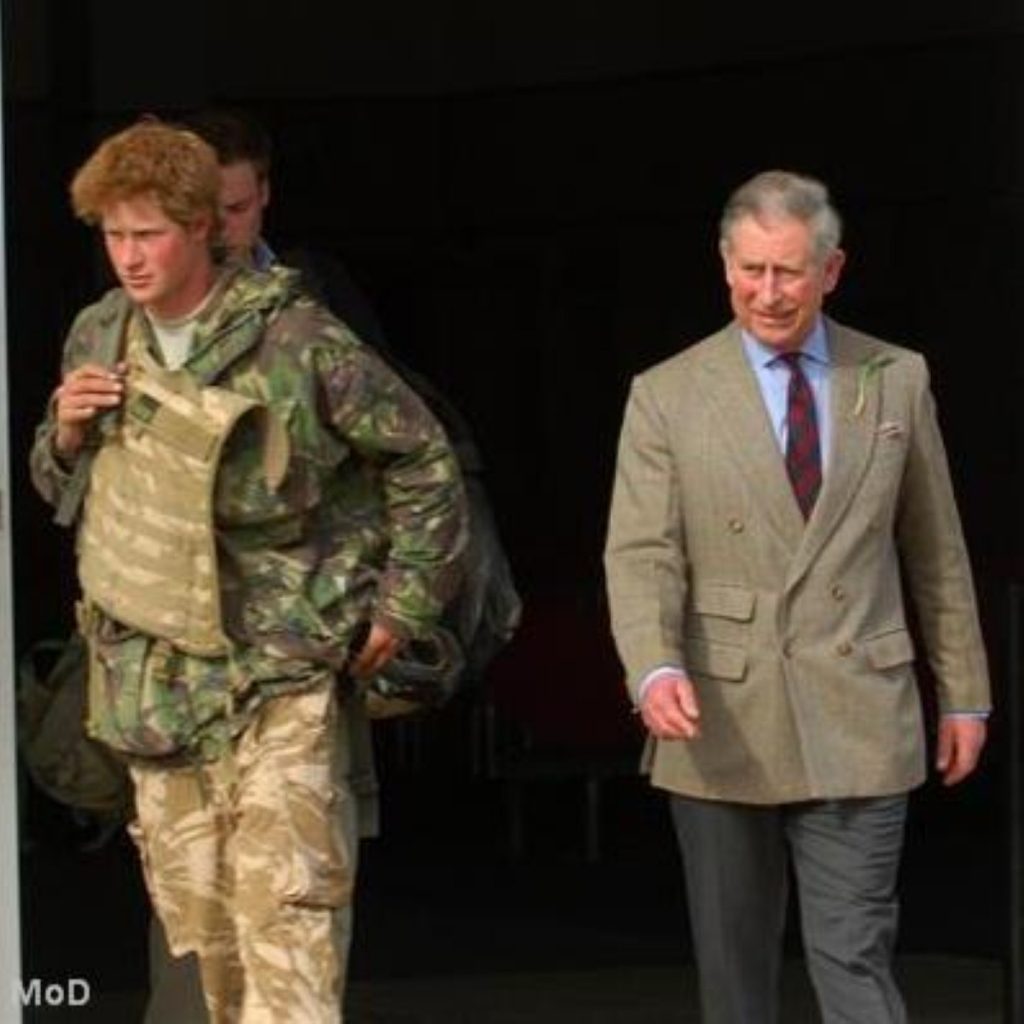 Prince Charles with Prince Harry