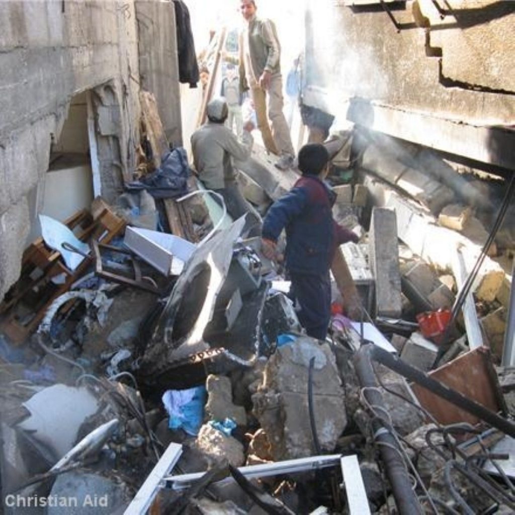 A scene of devastation in Gaza today