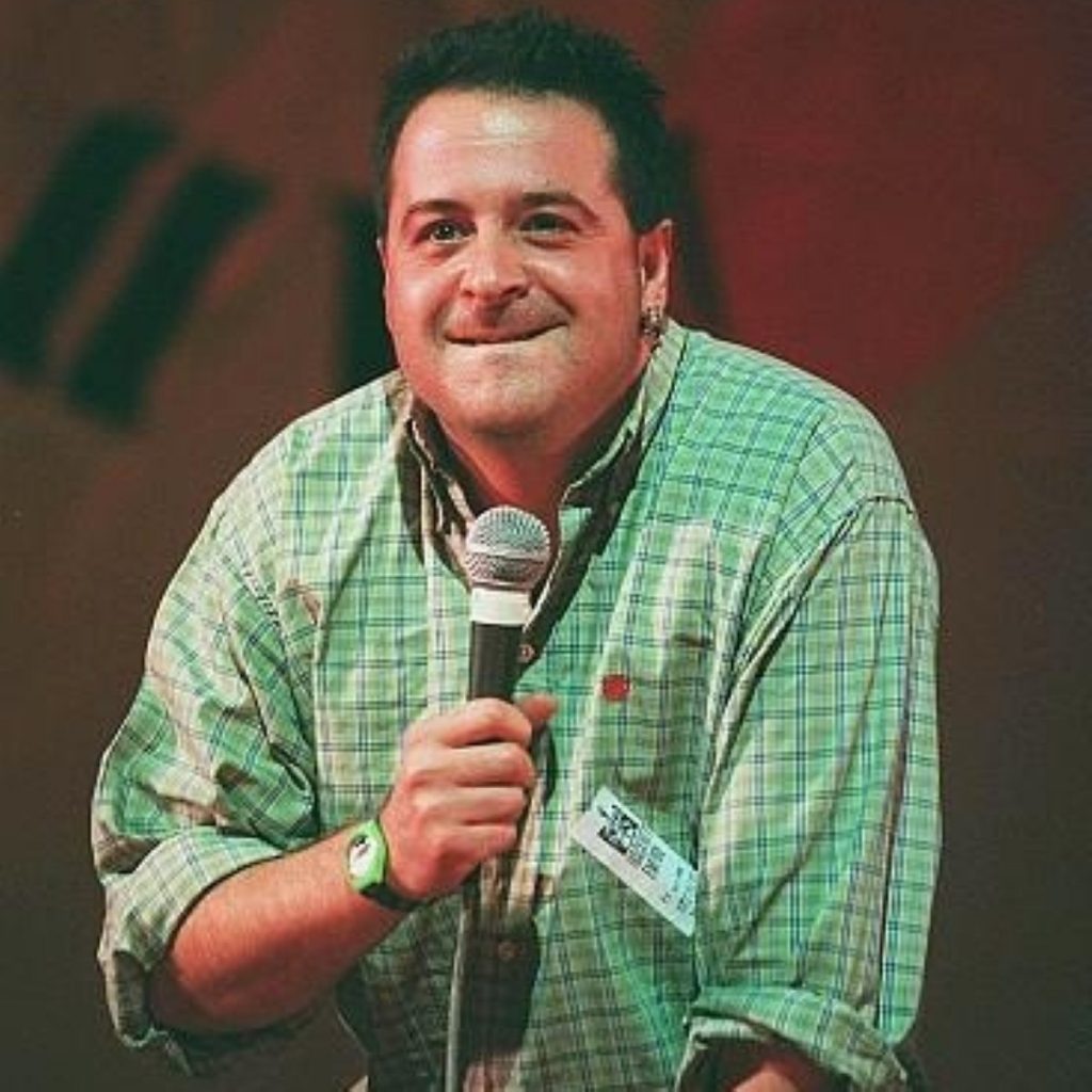 Comedian Mark Thomas performed in the Keens