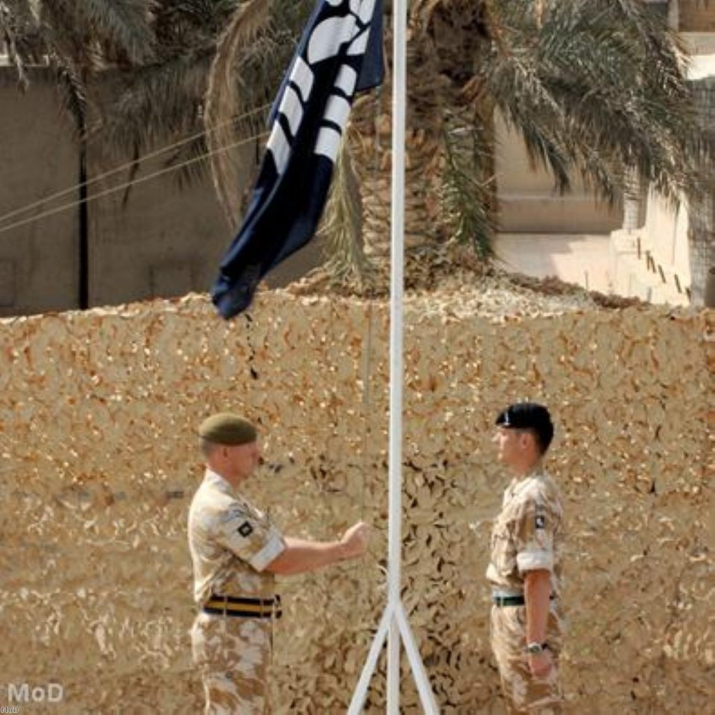 The ceremony to mark the end of operations