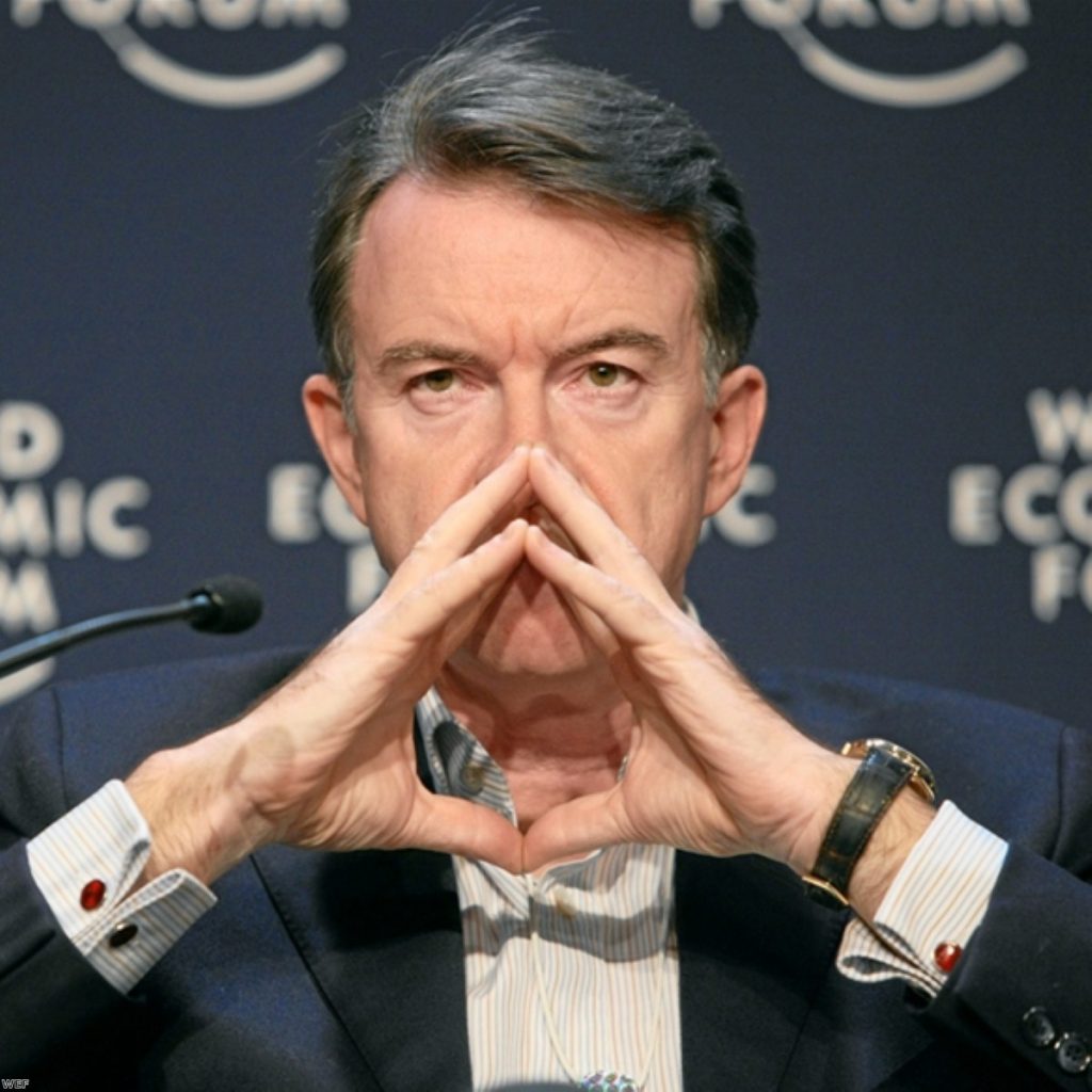 Peter Mandelson in hospital overnight