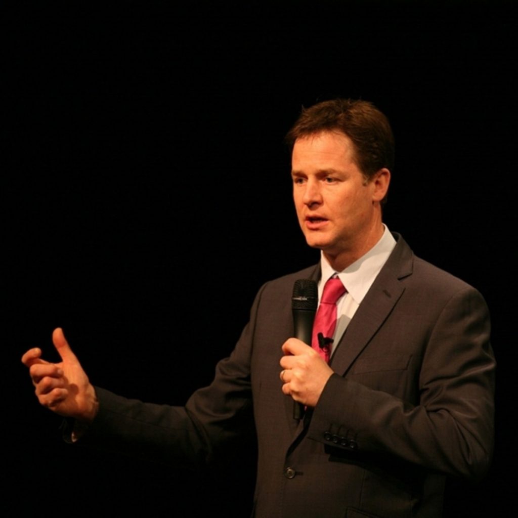 Clegg is full speech mode. But will it be better today.