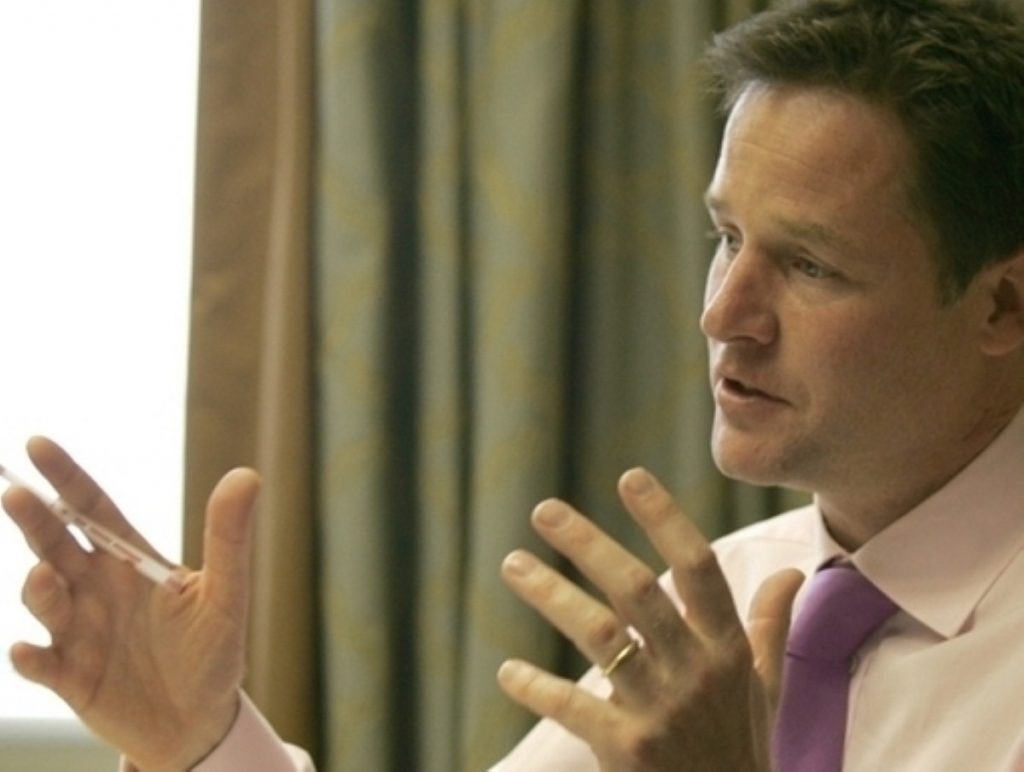 Clegg: Investment will jump-start growth 