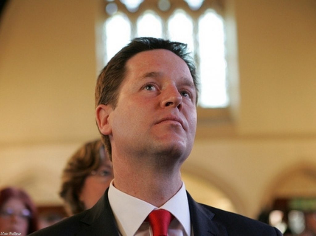 Nick Clegg, now the most popular politican in Britain