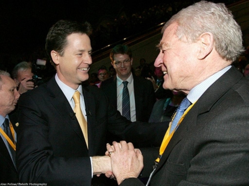 Paddy Ashdown salutes Nick Clegg