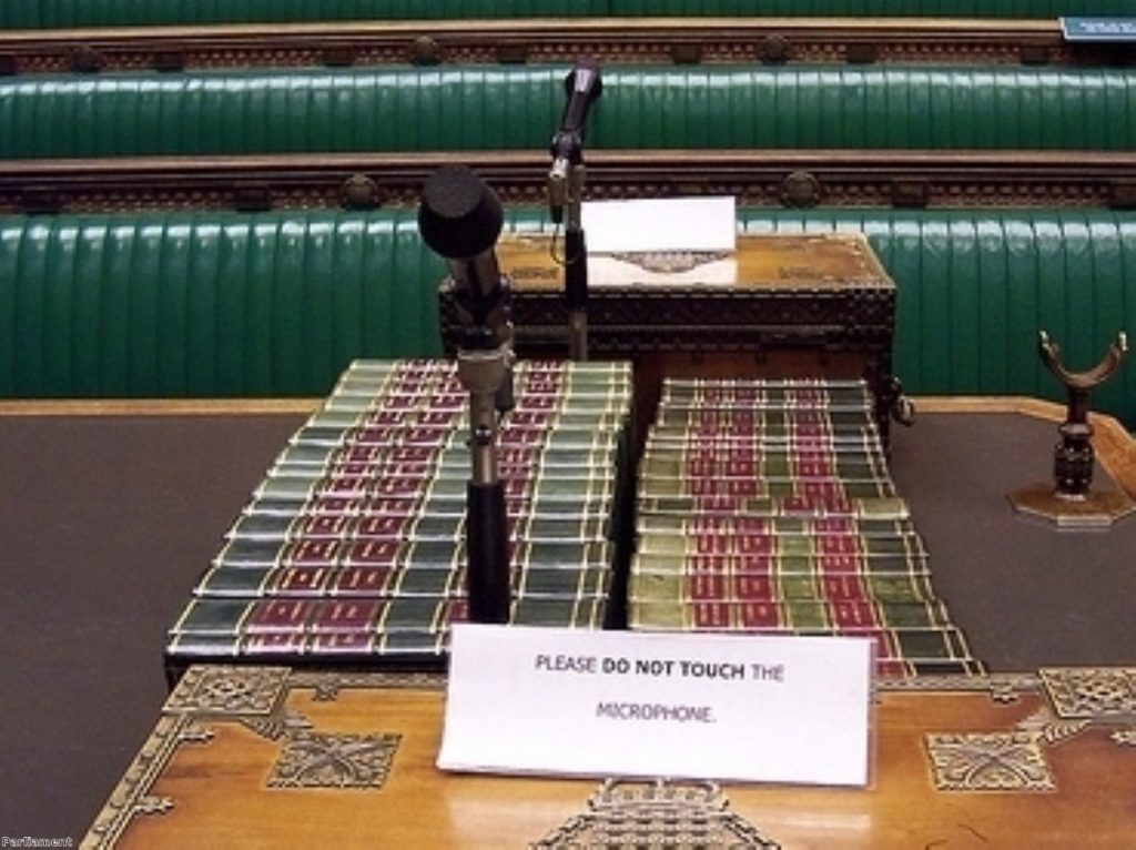 The view from the despatch box. 