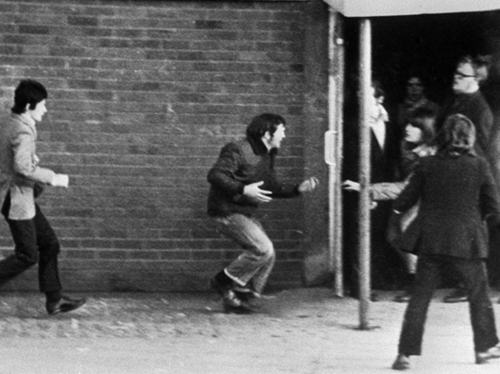 A scene from Bloody Sunday, on January 30th, 1972.