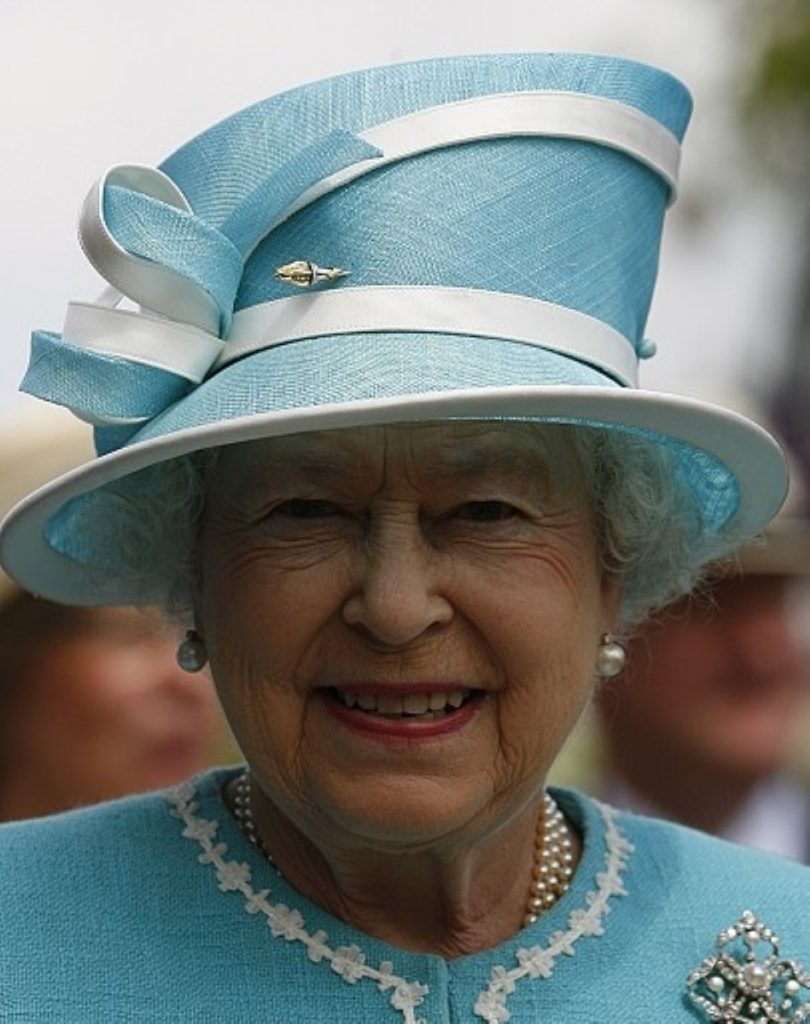 The Queen "purred down the line"