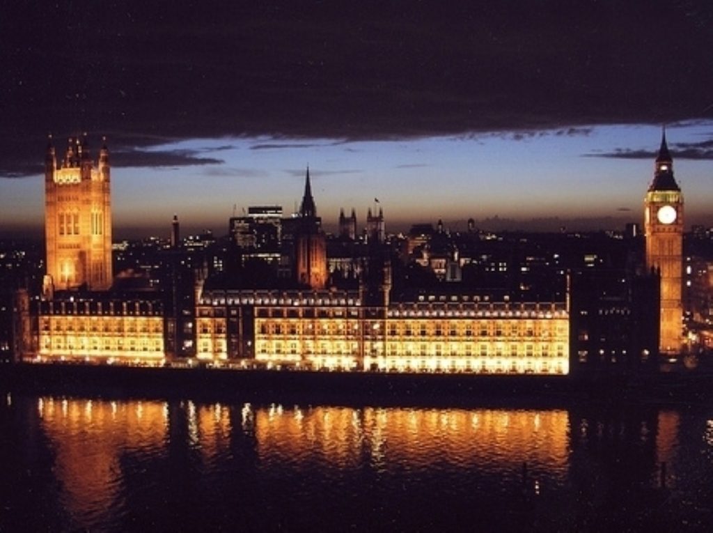 Parliament at night. MPs voted on the Budget yesterday evening and will do again tonight