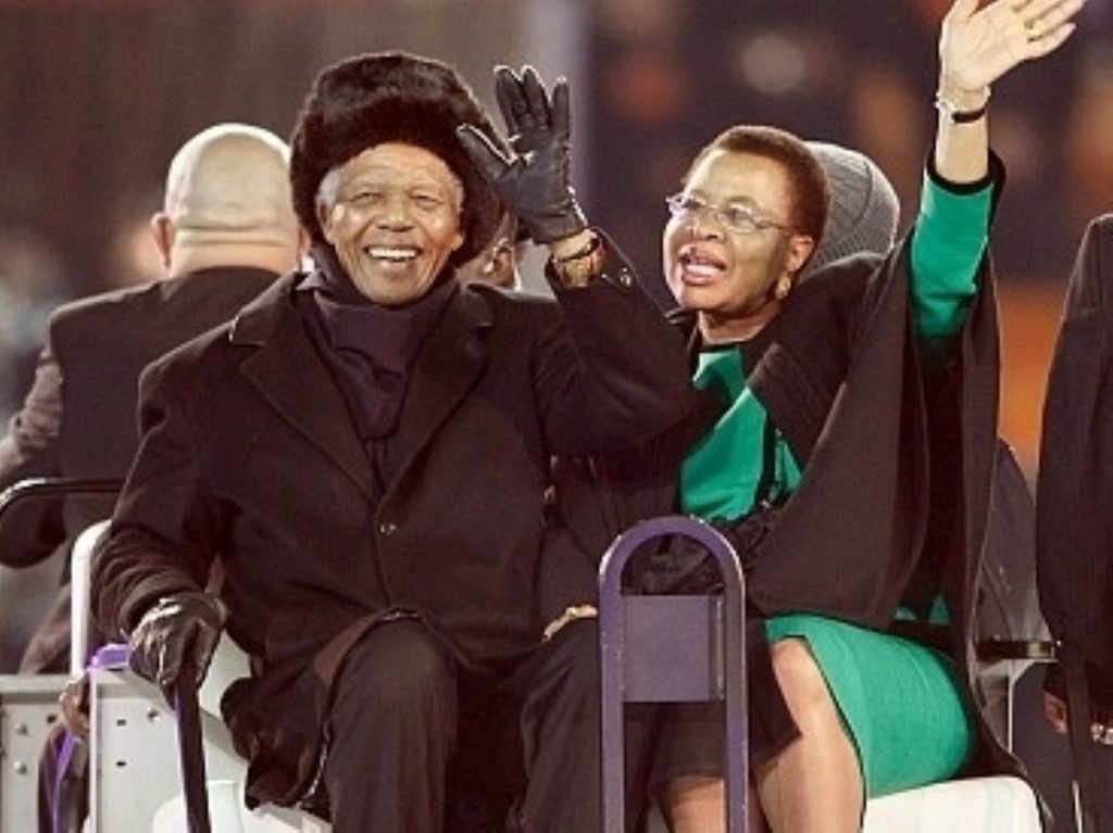 Nelson Mandela during a recent appearance at the South Africa World Cup