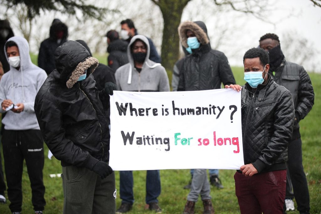 Asylum accommodation protest